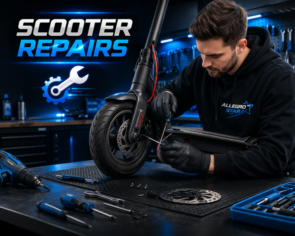 electric scooter repair workshop scene.png